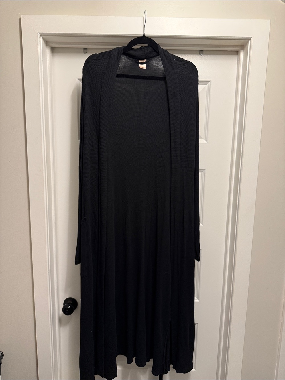 Smash & Tess Long Open-Front Women's Duster Cardigan - Black